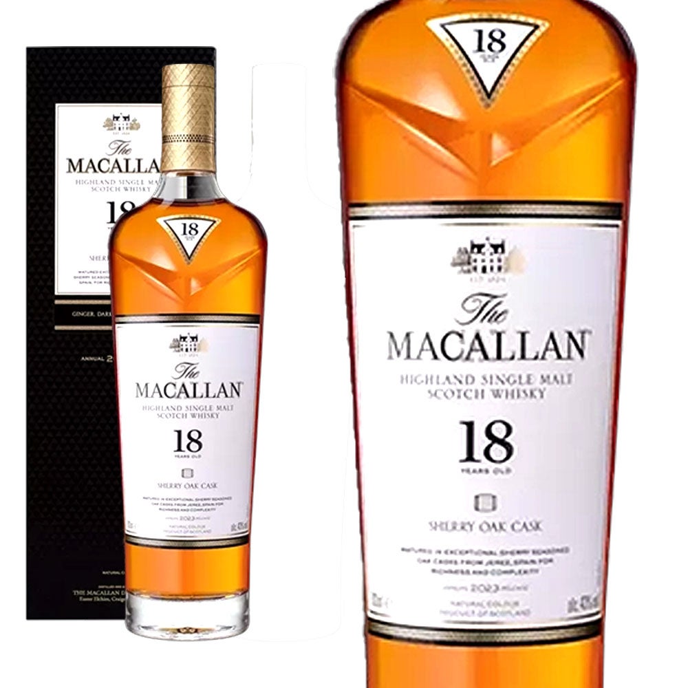 正規品 箱入】【新ラベル】ザ マッカラン 18 年もの シェリー オーク