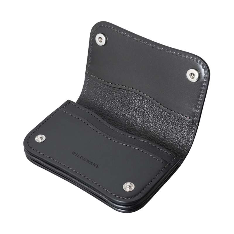 ホック付き名刺入れ《ジェネラル2》サドルプルアップ｜WILDSWANS