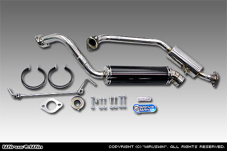 WirusWin】【JB23】ジムニー用アドベンチャーマフラー ブラック