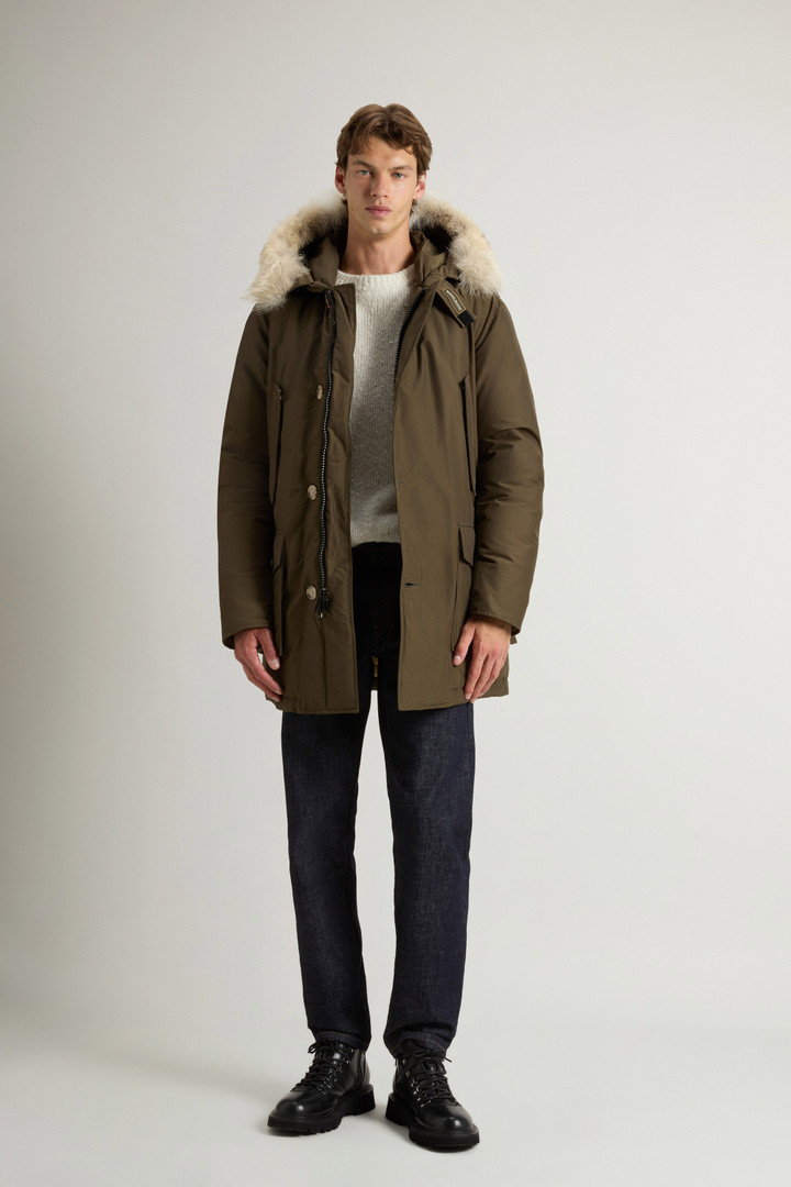 Men's Arctic Parka in Ramar Cloth with Detachable Fur Trim green