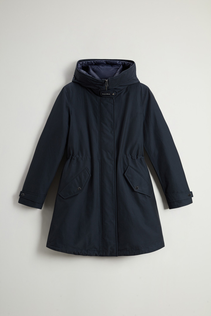 Women's Boulder Parka in Ramar Cloth with Hood and Detachable Faux