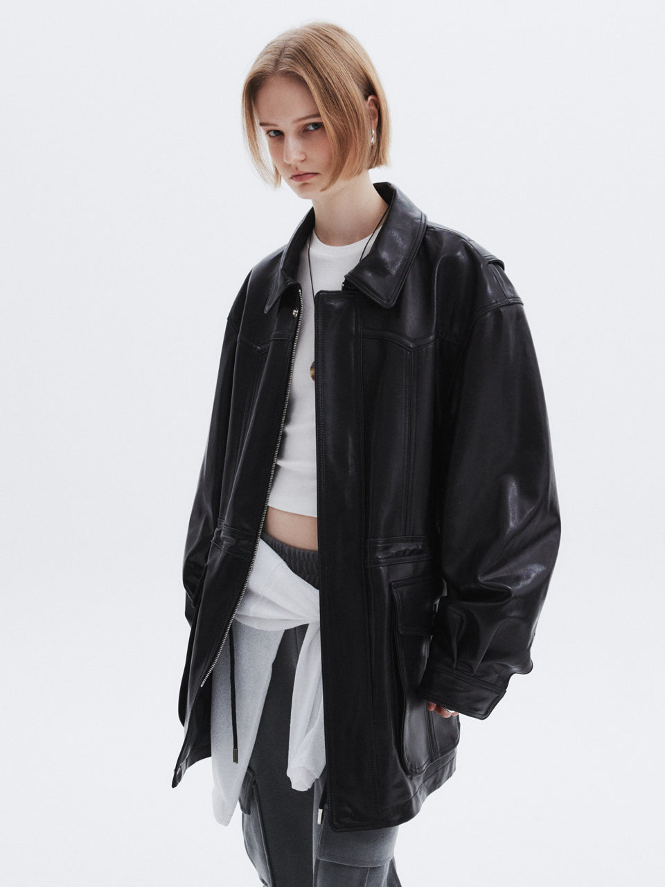 A MA:DE] Rams leather jacket, kfashion, Korean fashion, Korean