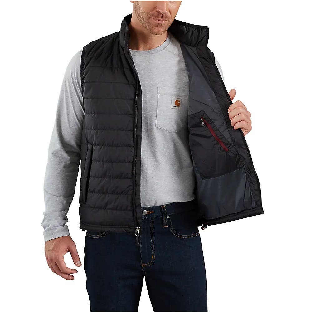 Carhartt Vests: Men's 102286 001 Black Rain Defender Relaxed Fit