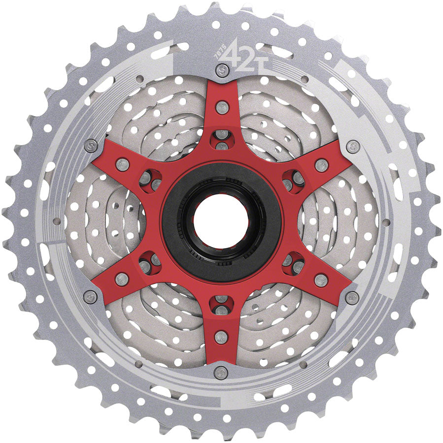SunRace MX9X Cassette - 11-Speed, 10-42t, Metallic Silver, For XD