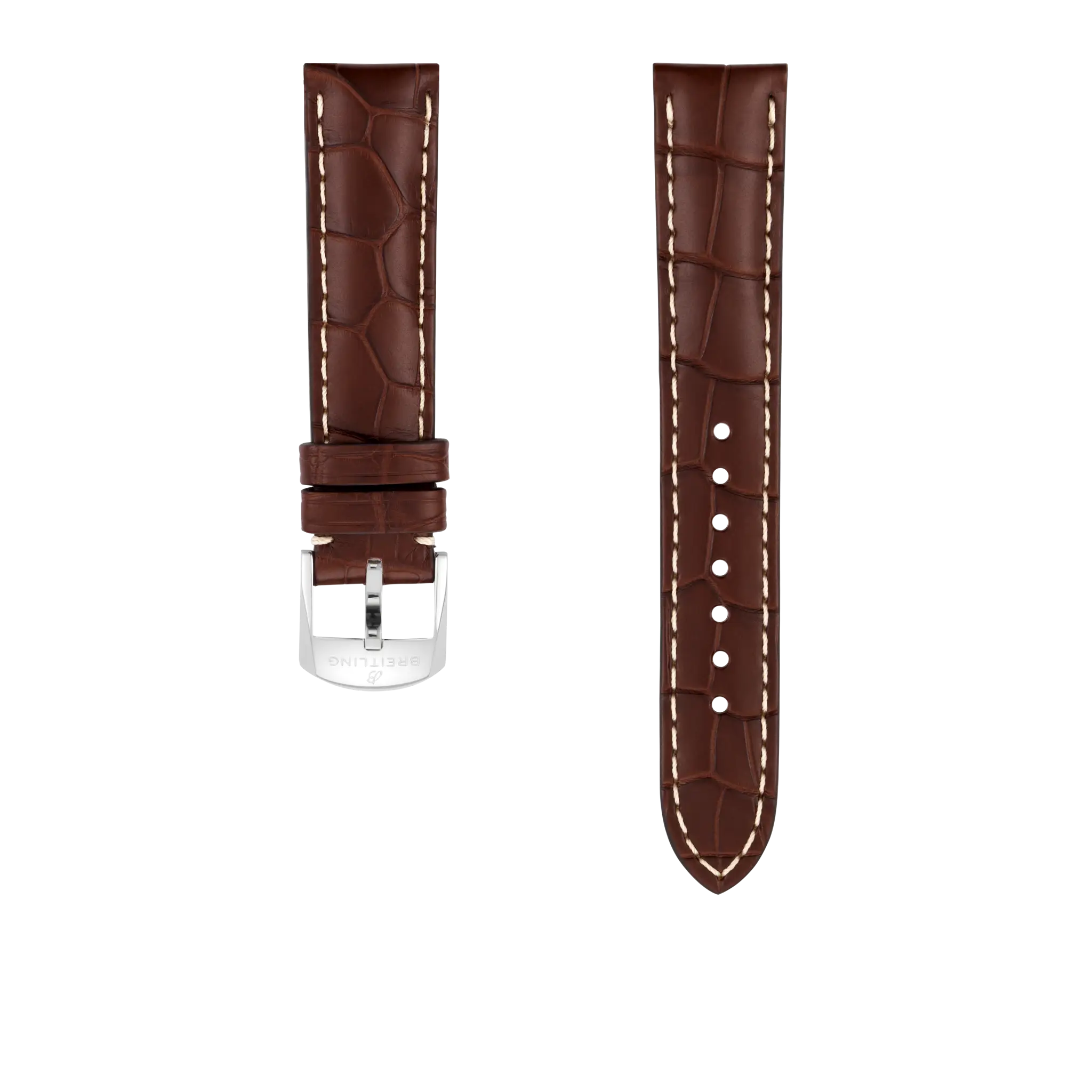 Brown Alligator Leather Strap - 18 1037P | Breitling