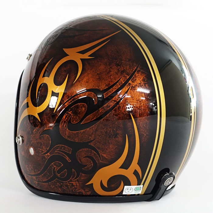 3-956 トライバル ラメベース ラップブラウン | ジェットヘルメット