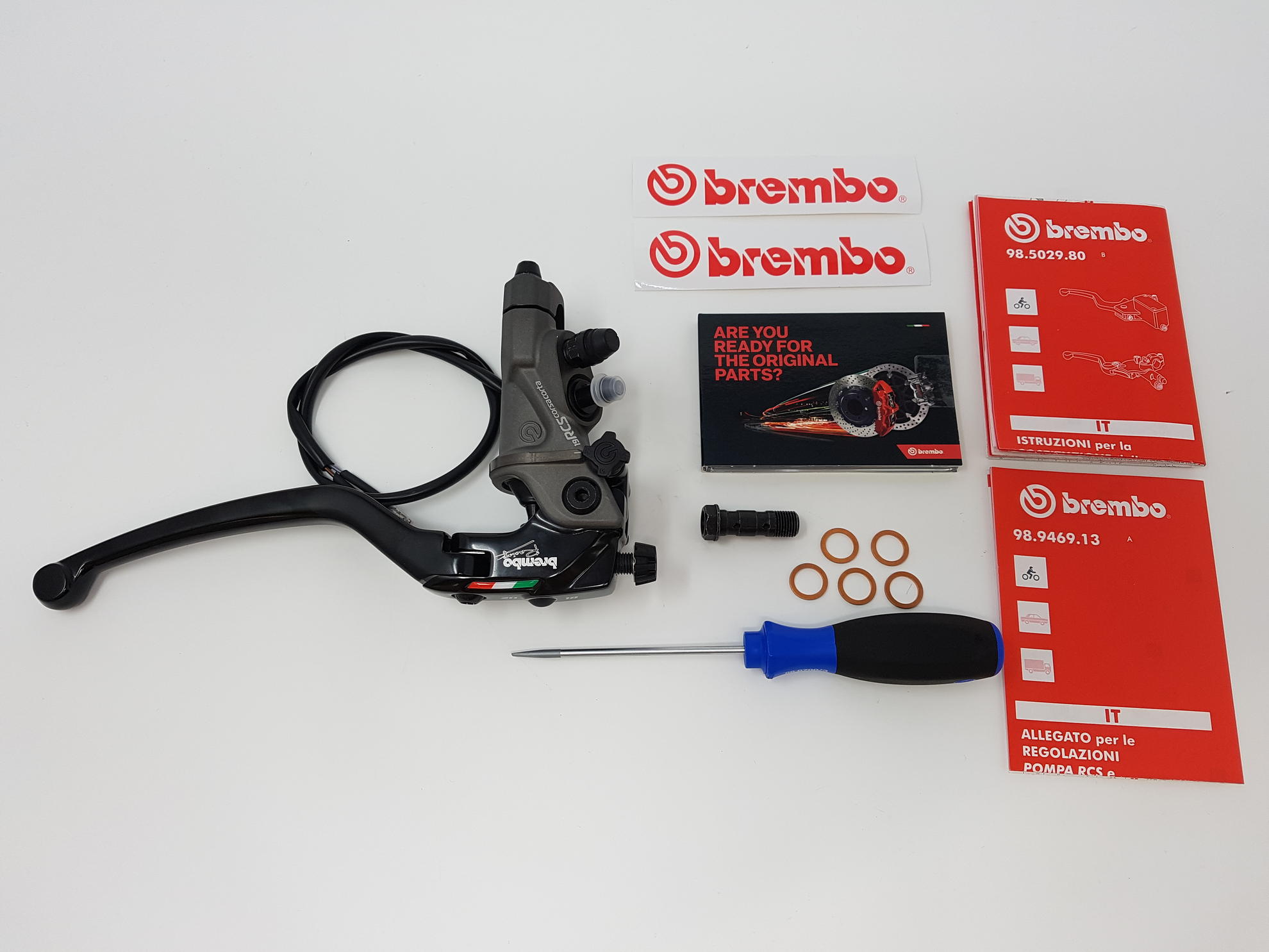 RADIAL BRAKE MASTER CYLINDER BREMBO 19RCS CORSA CORTA FOLD-UP