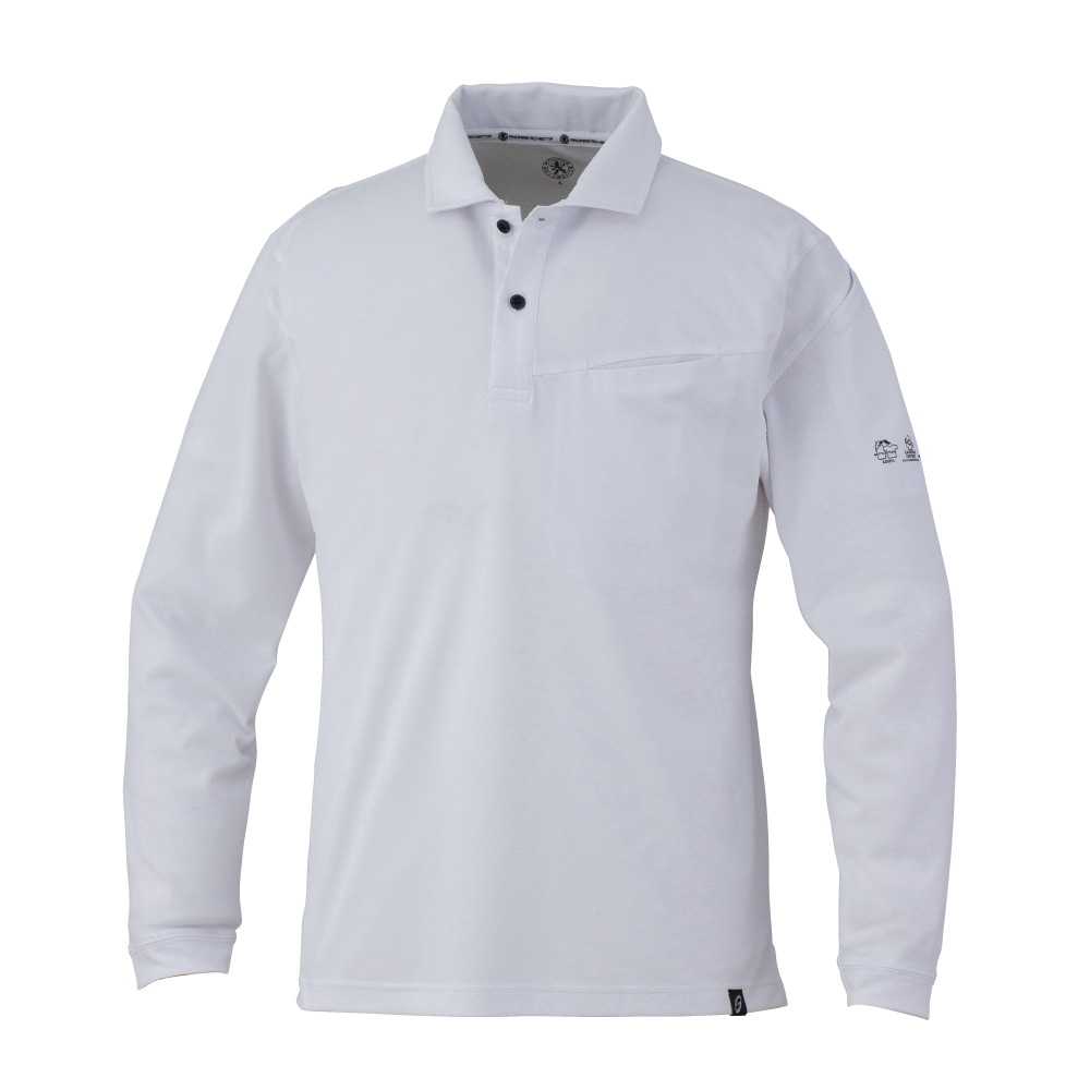 ニオイクリアエコ制電 鬼鹿の子 長袖ポロシャツ | 製品情報 | CO-COS