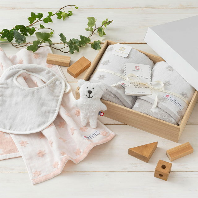 今治謹製 ファーストタオル 木箱入り ギフトセット(バスポンチョ1枚