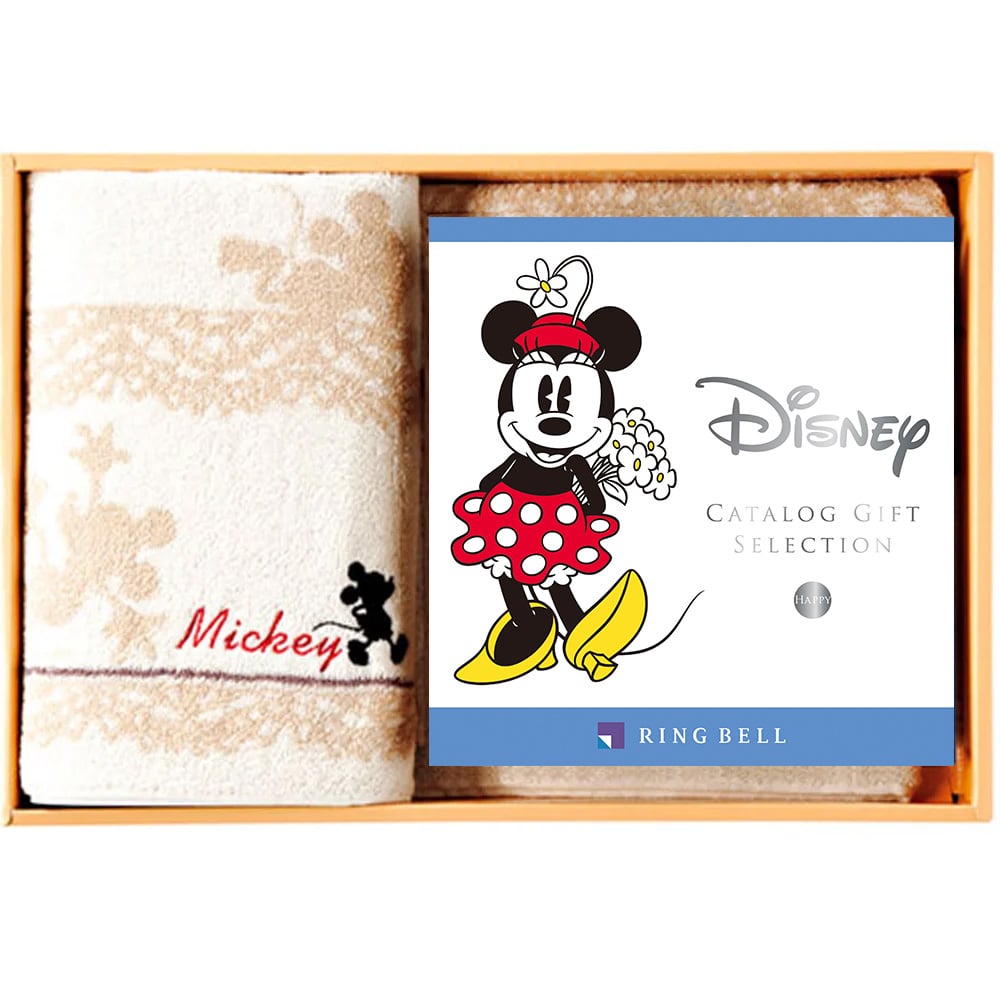 ディズニー カタログギフト(HAPPYコース)+バスタオルセット [CONCENT