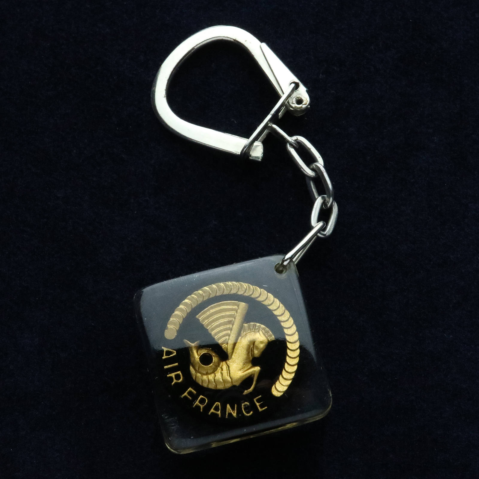 Air France エールフランス 海馬ロゴ ブルボンキーホルダー | corne/コルネ
