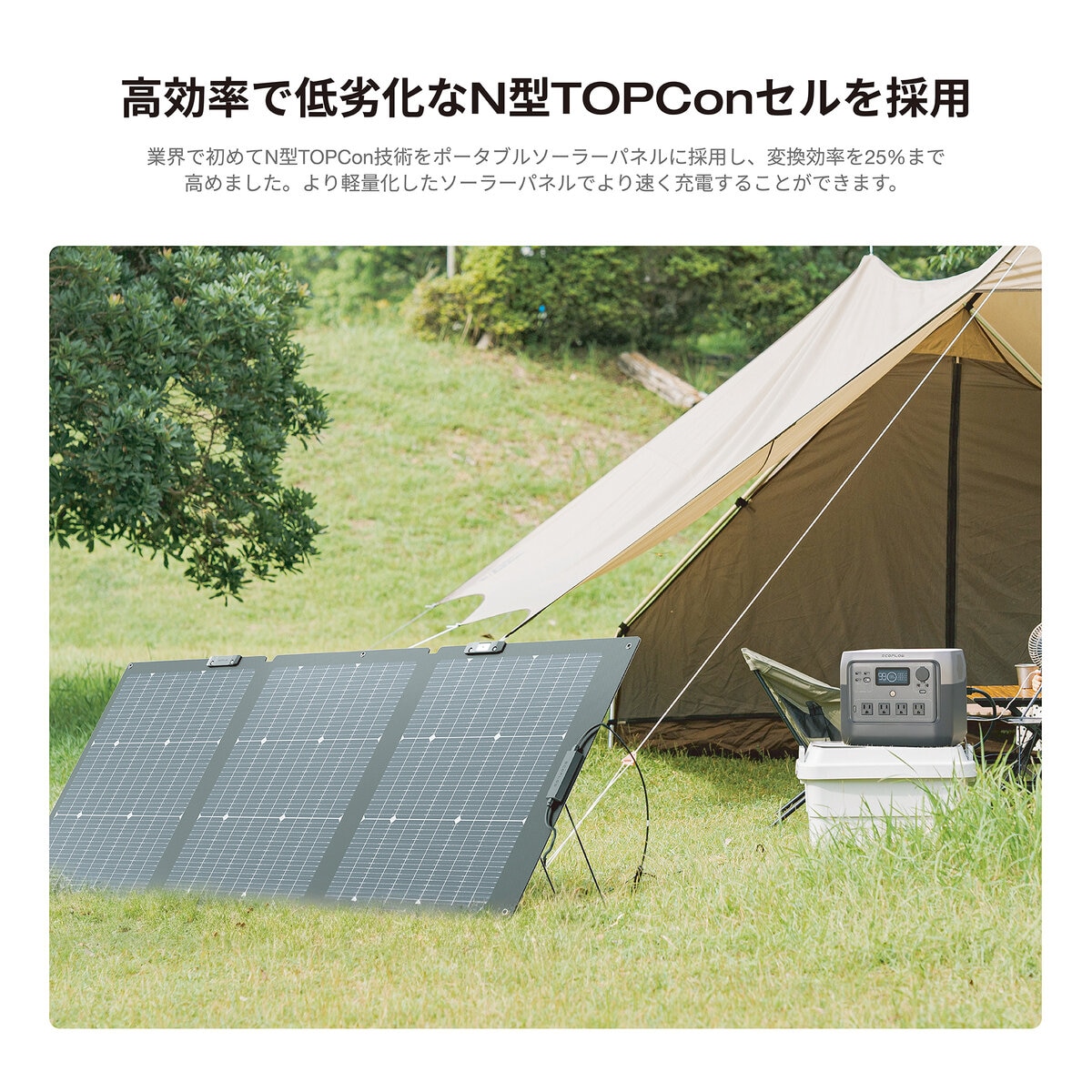 EcoFlow(エコフロー) 160W 両面ソーラーパネル Gen2 変換効率25