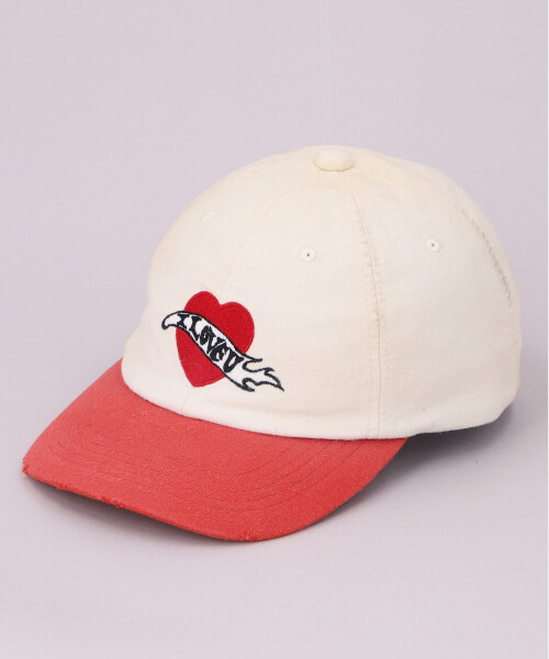 KAMIYA x CA4LA I LOVE U DISTRESSED CAP(ONESIZE BLUE): キャップ帽子