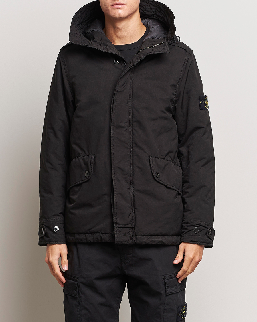 Stone Island David-TC Hooded jacket Black at CareOfCarl.com