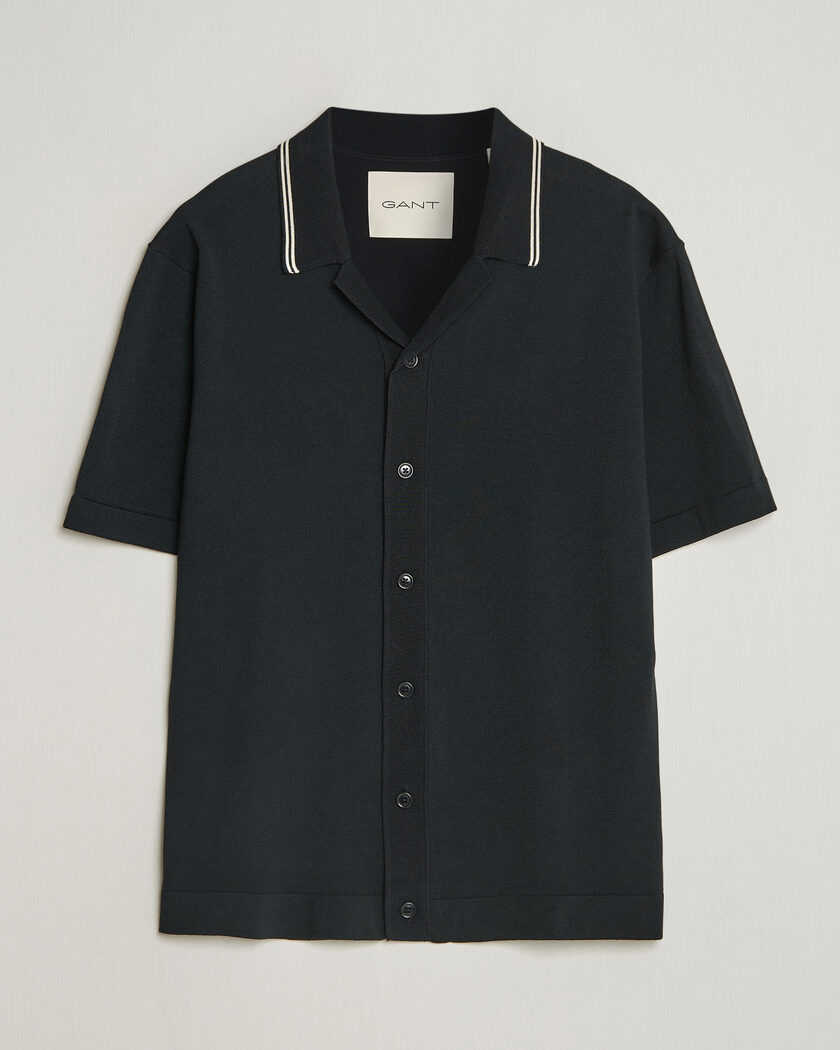 Jil Sander Full Zip Camp Shirt Black at CareOfCarl.com