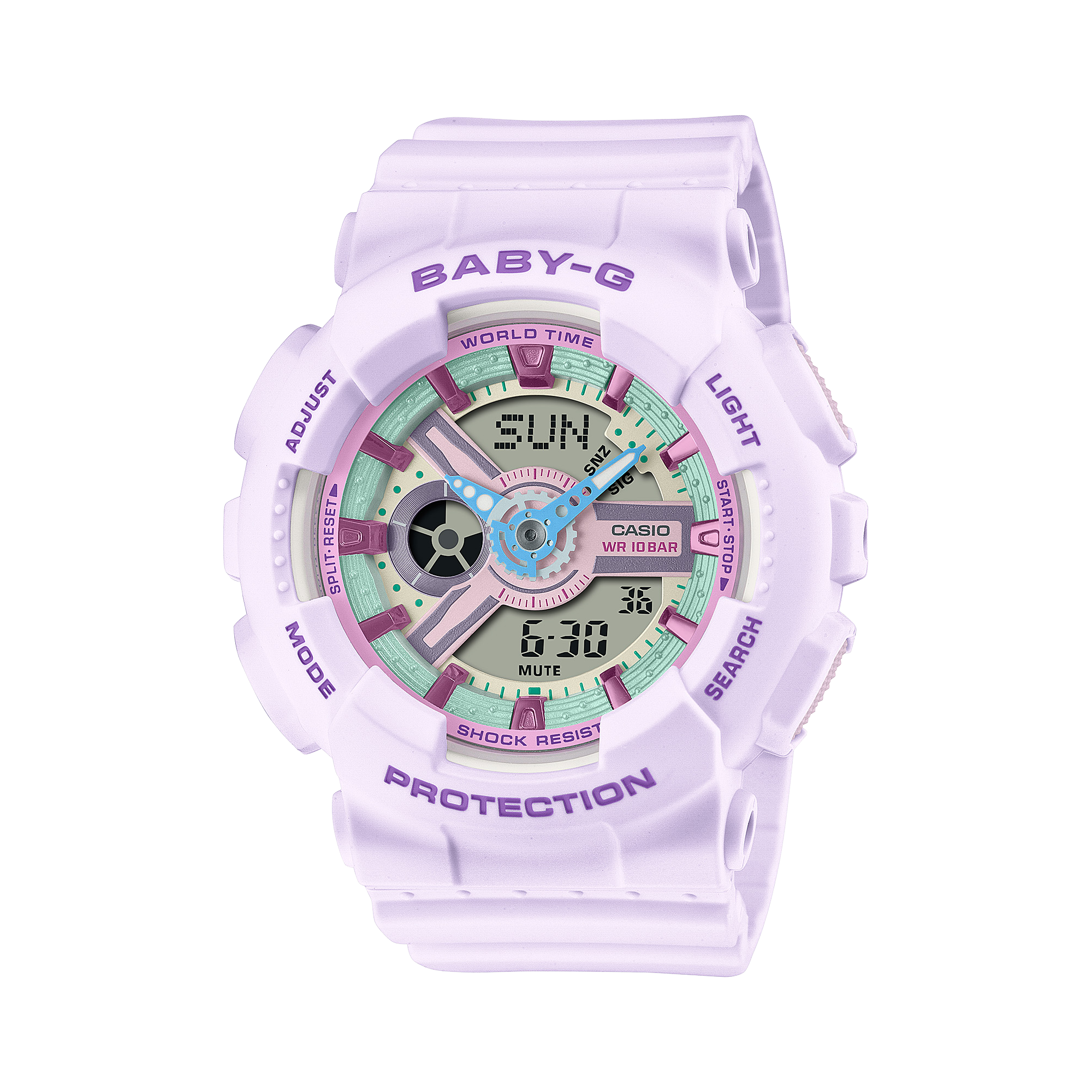 BA110XPM-6A | BABY-G ANALOG DIGITAL Purple | CASIO