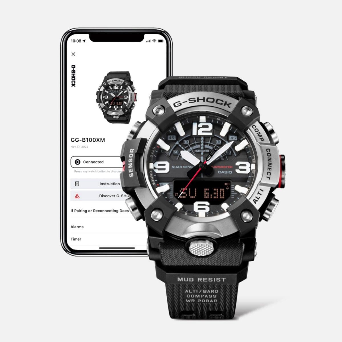 GGB100XM-1A | G-SHOCK MASTER OF G - LAND Black | CASIO