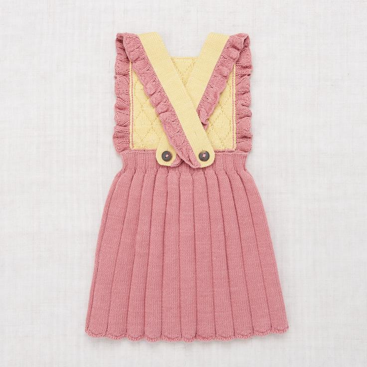 Misha & Puff Diamond Popcorn Pinafore - Rose Blush – Casp Baby