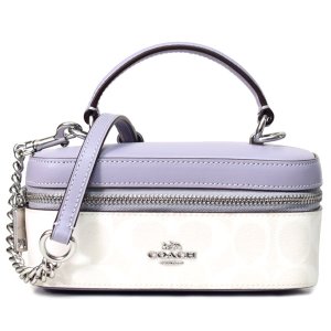 COACH】コーチ バッグ デニム 巾着 レザー フェイ ロゴ 3WAY クロス