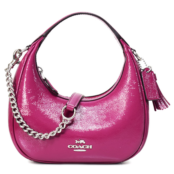 COACH】コーチ バッグ 三日月型 カルメン パテントレザー ミニ ロゴ