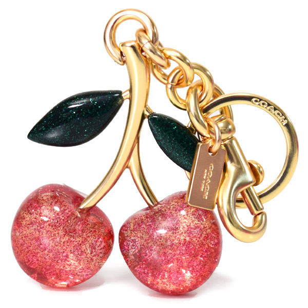 COACH】コーチ レジン メタル シグネチャー チェリー さくらんぼ ラメ