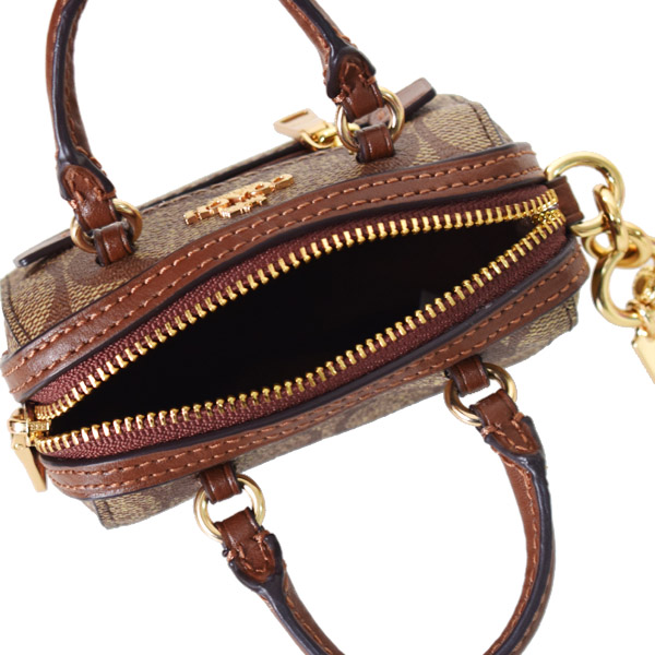 COACH】コーチ コーティングキャンバス シグネチャー ミニ ローワン