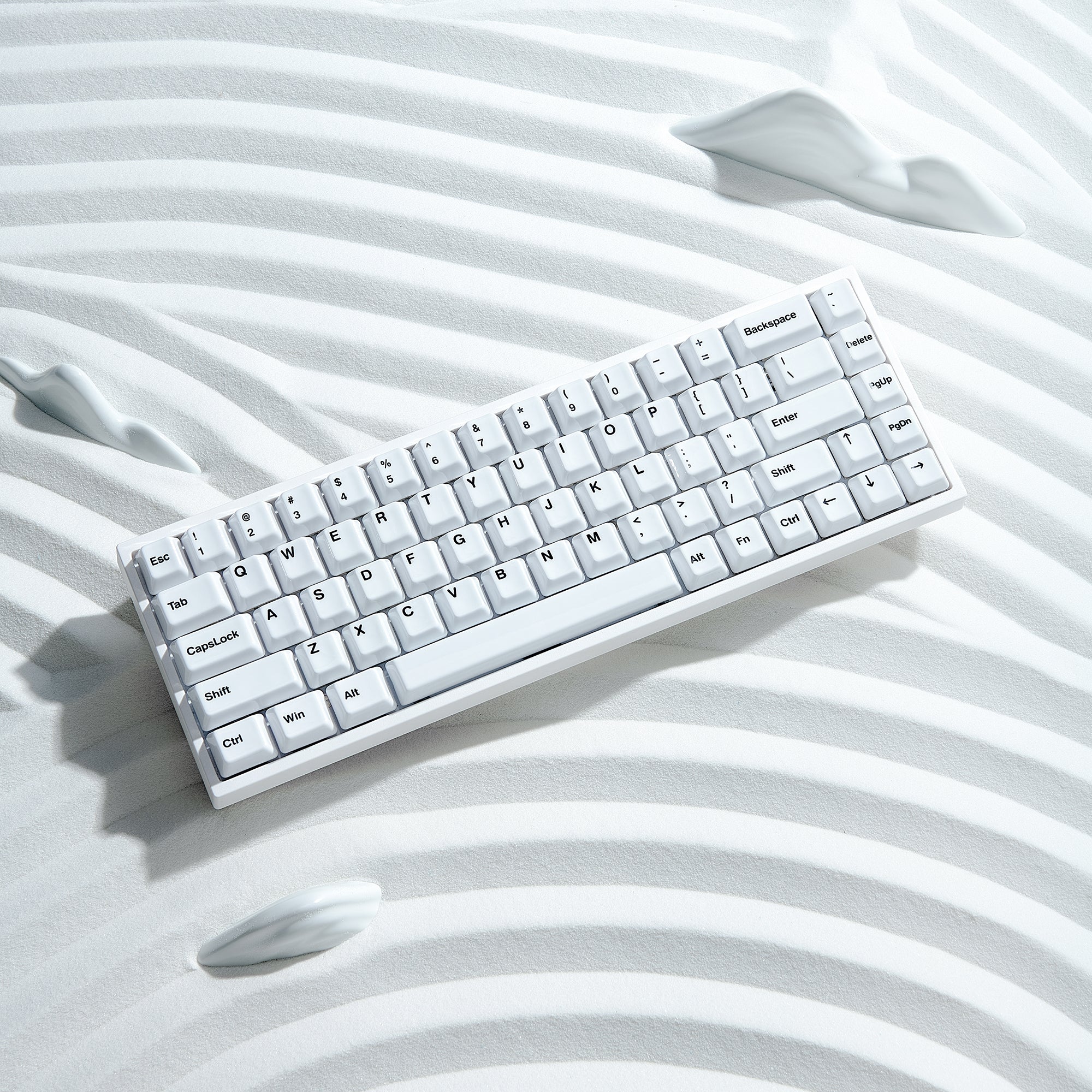 Cerakey White Ceramic Keycaps Set – 114 Keys