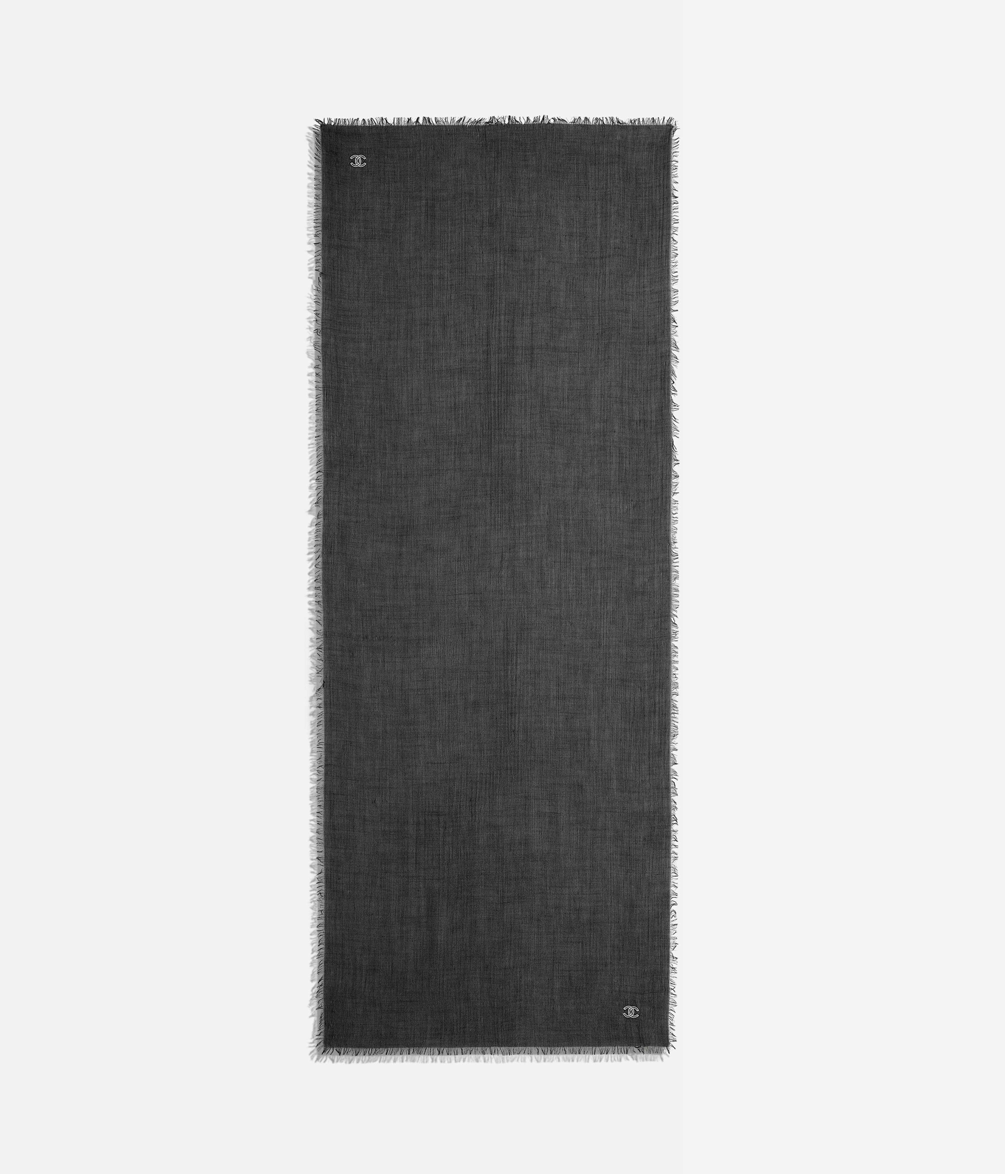 ストール - カシミヤ、ブラック & ホワイト — ファッション | CHANEL