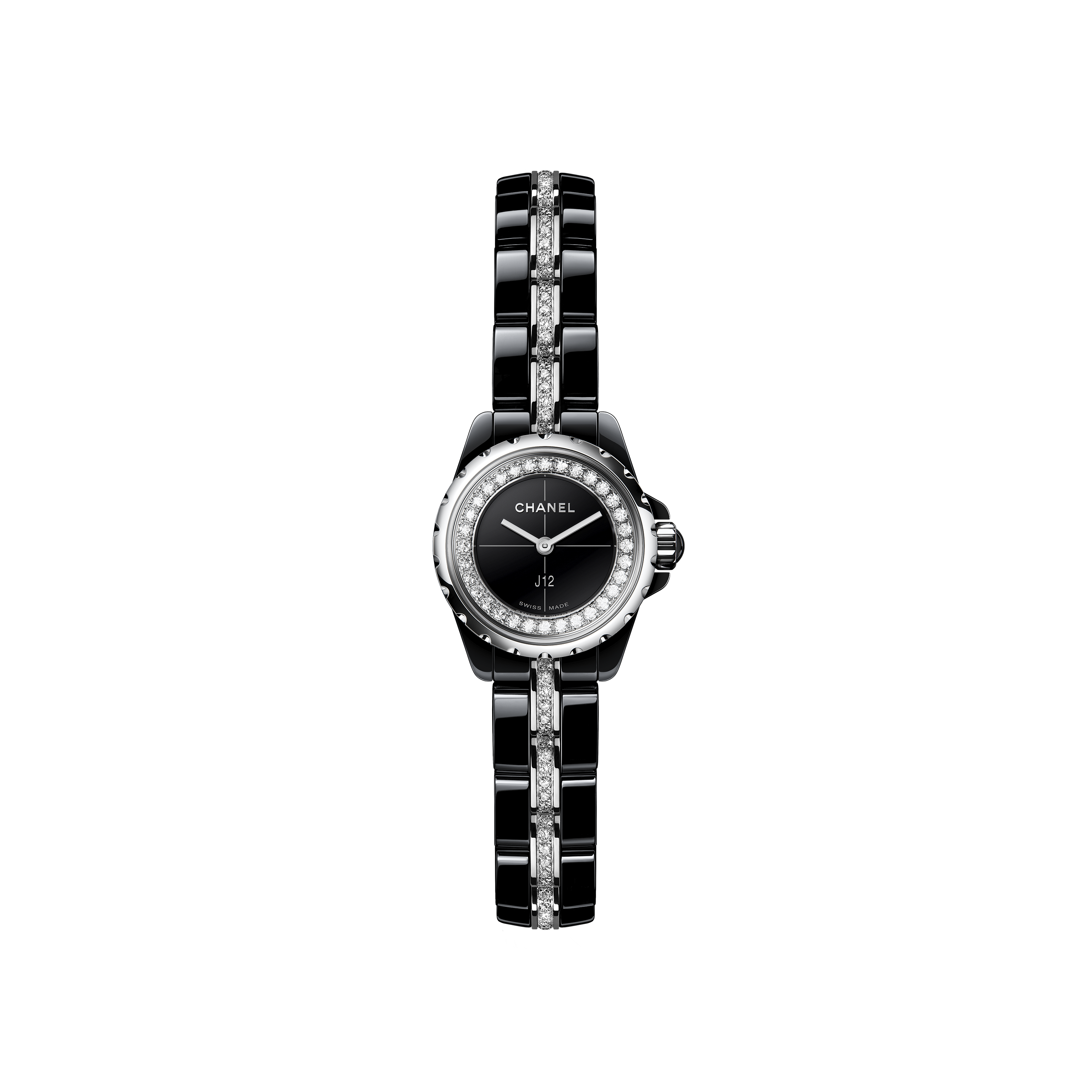 J12∙XS Watch, 19 mm - Black ceramic & Steel - H5236 | CHANEL