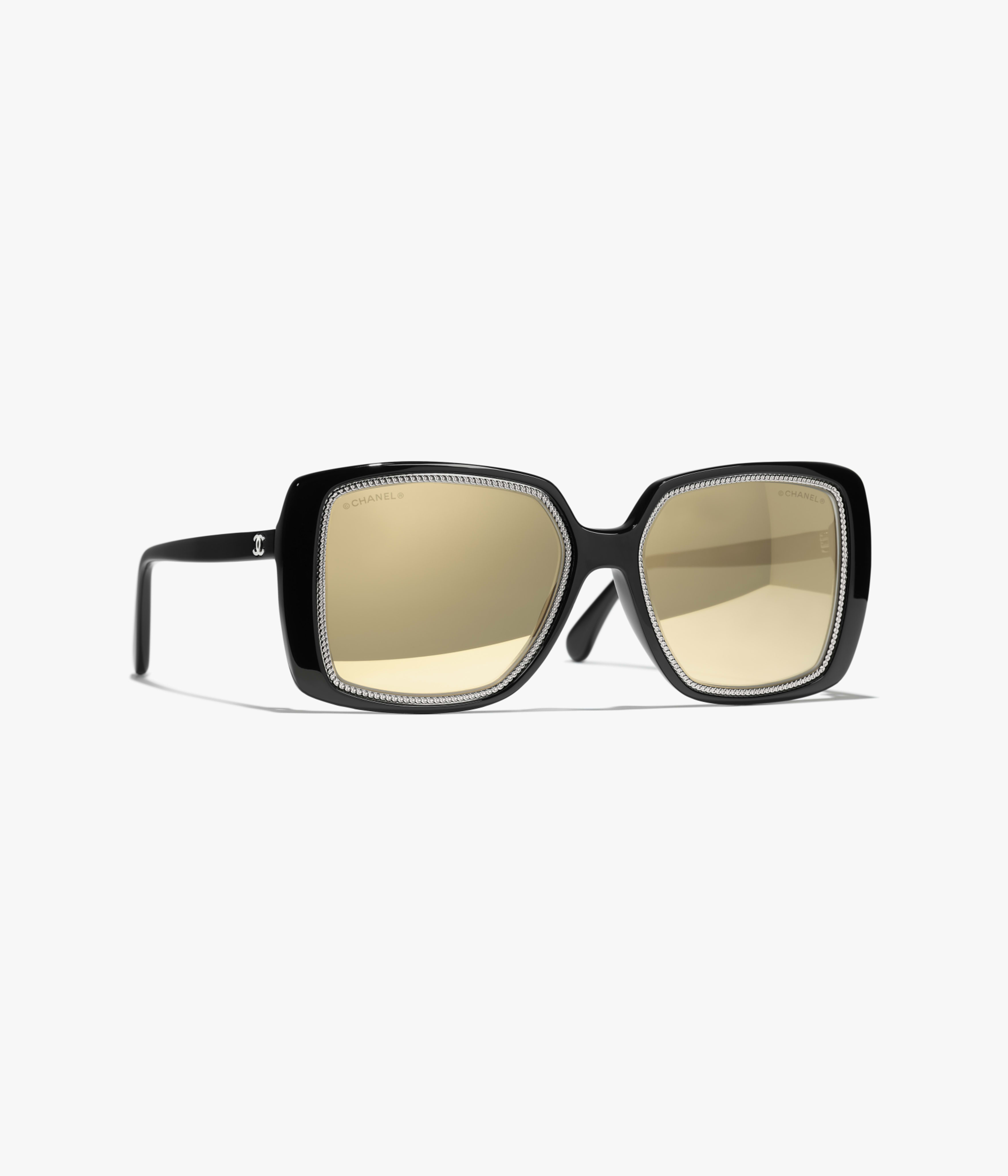 CHANEL サングラス: スクエア シェイプ サングラス, アセテート 9157