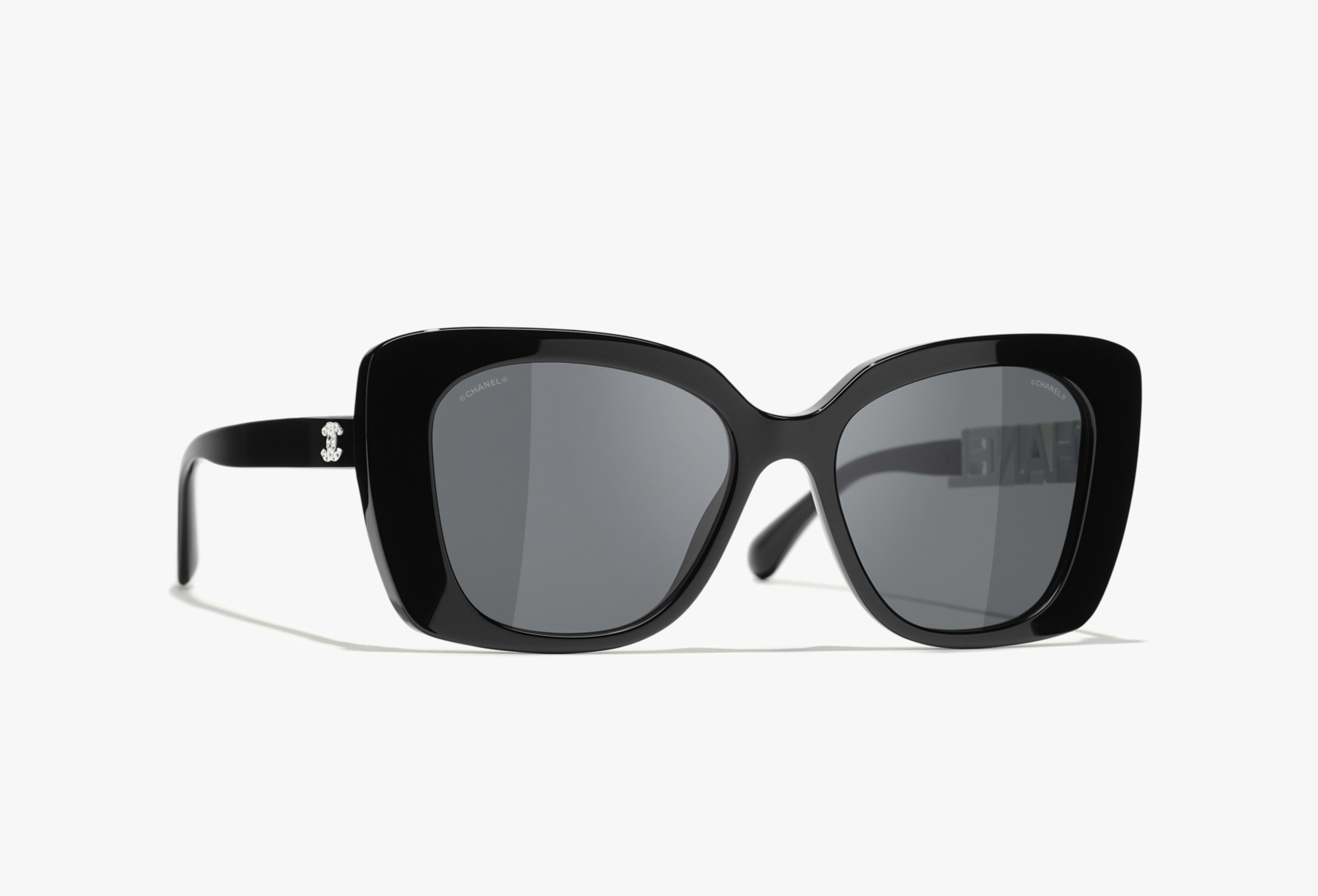 CHANEL Sunglasses: Square Sunglasses, acetate & strass — Fashion