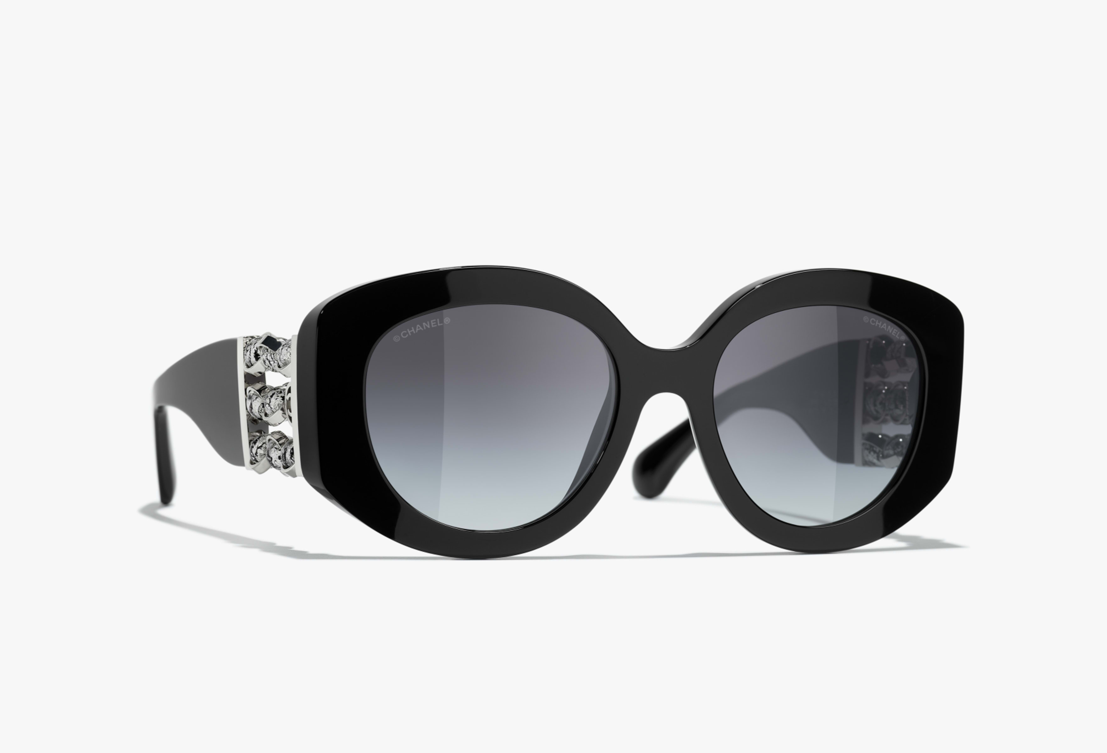 CHANEL サングラス: オーバル シェイプ サングラス, アセテート