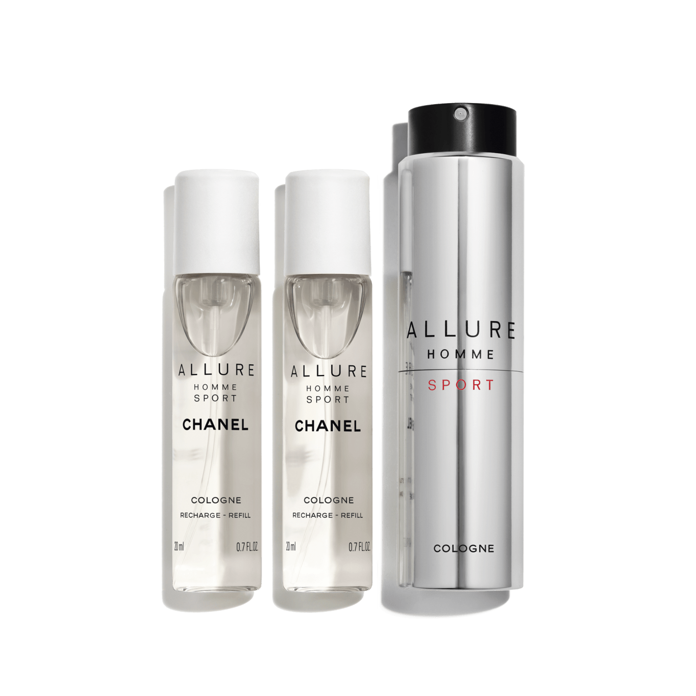 アリュール オム スポーツ コローニュ トラベル スプレイ - 3x20 ml