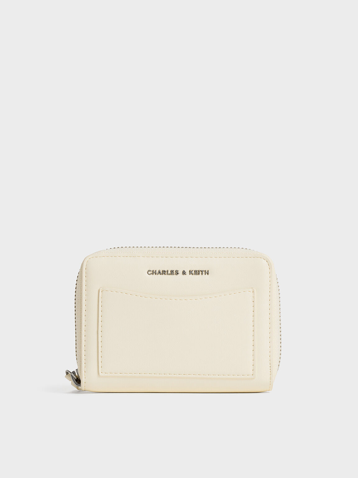 Cream Xylia Zip-Around Wallet - Cream - CHARLES & KEITH KR