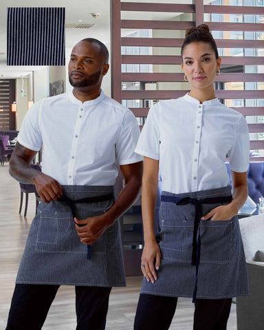 ストライプデニム（ヒッコリー） エプロン｜飲食店制服｜Chef Works