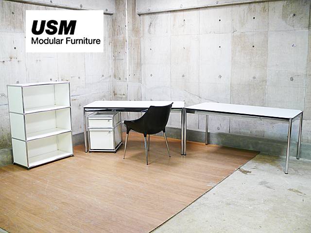 USMハラー】ハラーテーブル 1500 会議机 デスク ホワイト 出張買取