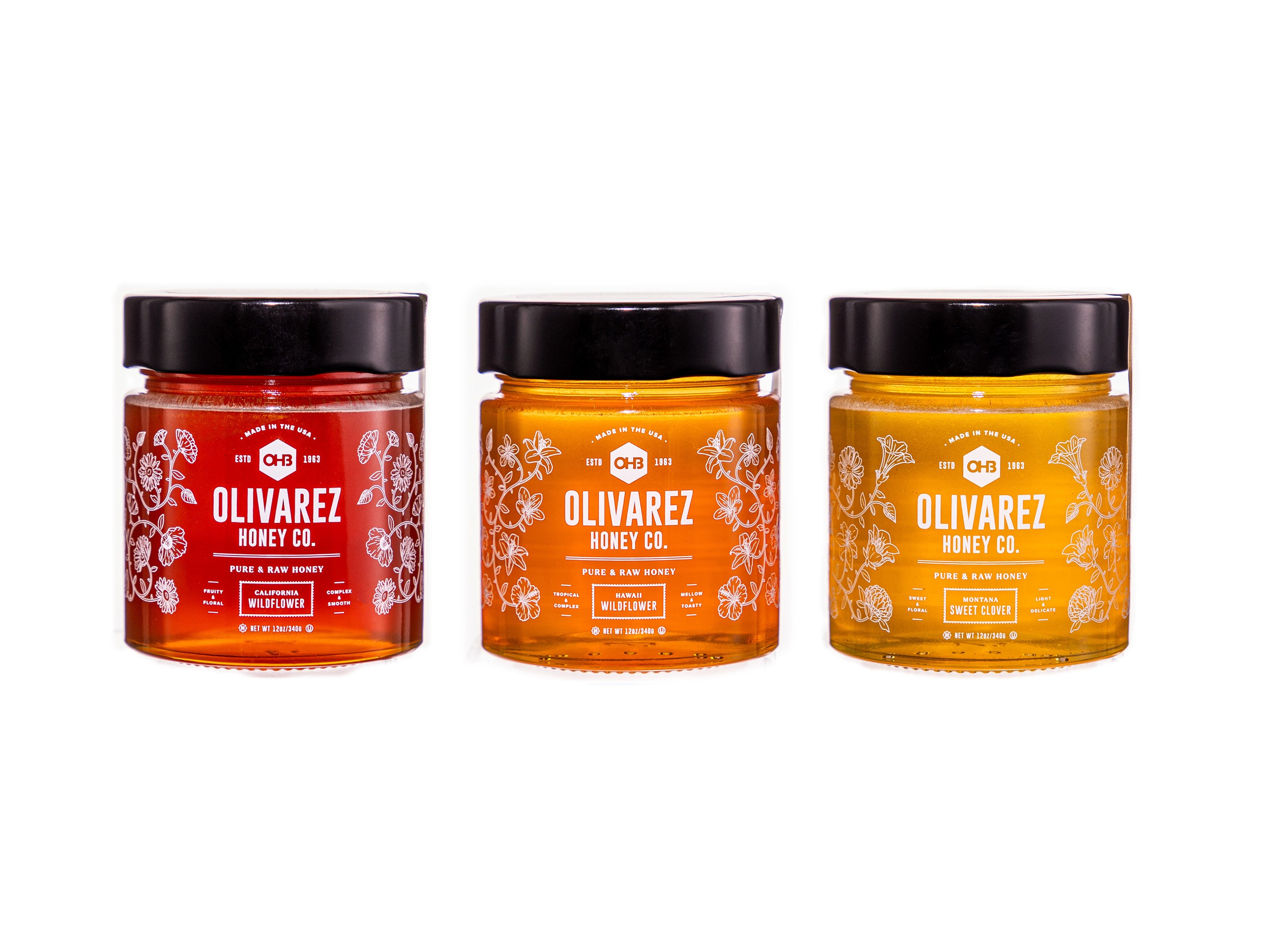 Chico Honey Co. 12oz. Trio - Olivarez Chico Honey