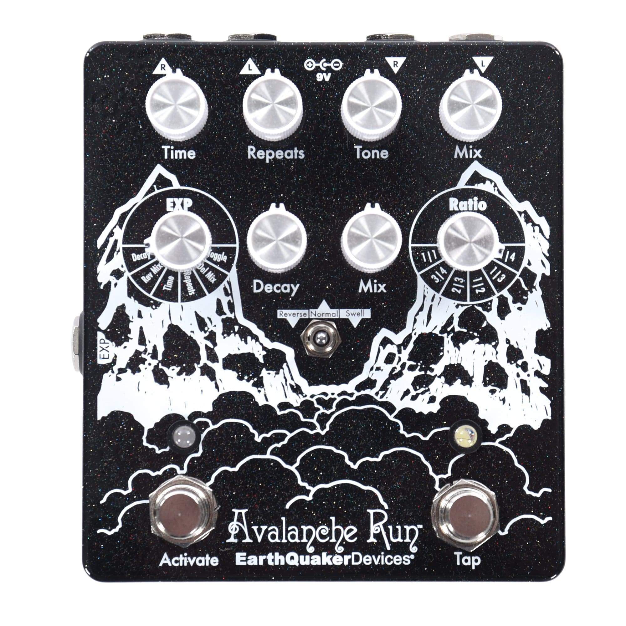 Earthquaker Devices Avalanche Run v2 Stereo Delay and Reverb Black