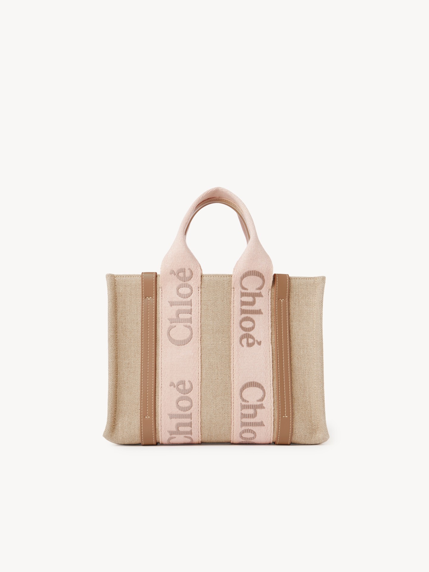 リネン製Woodyスモールトートバッグ ベージュ - Chloé