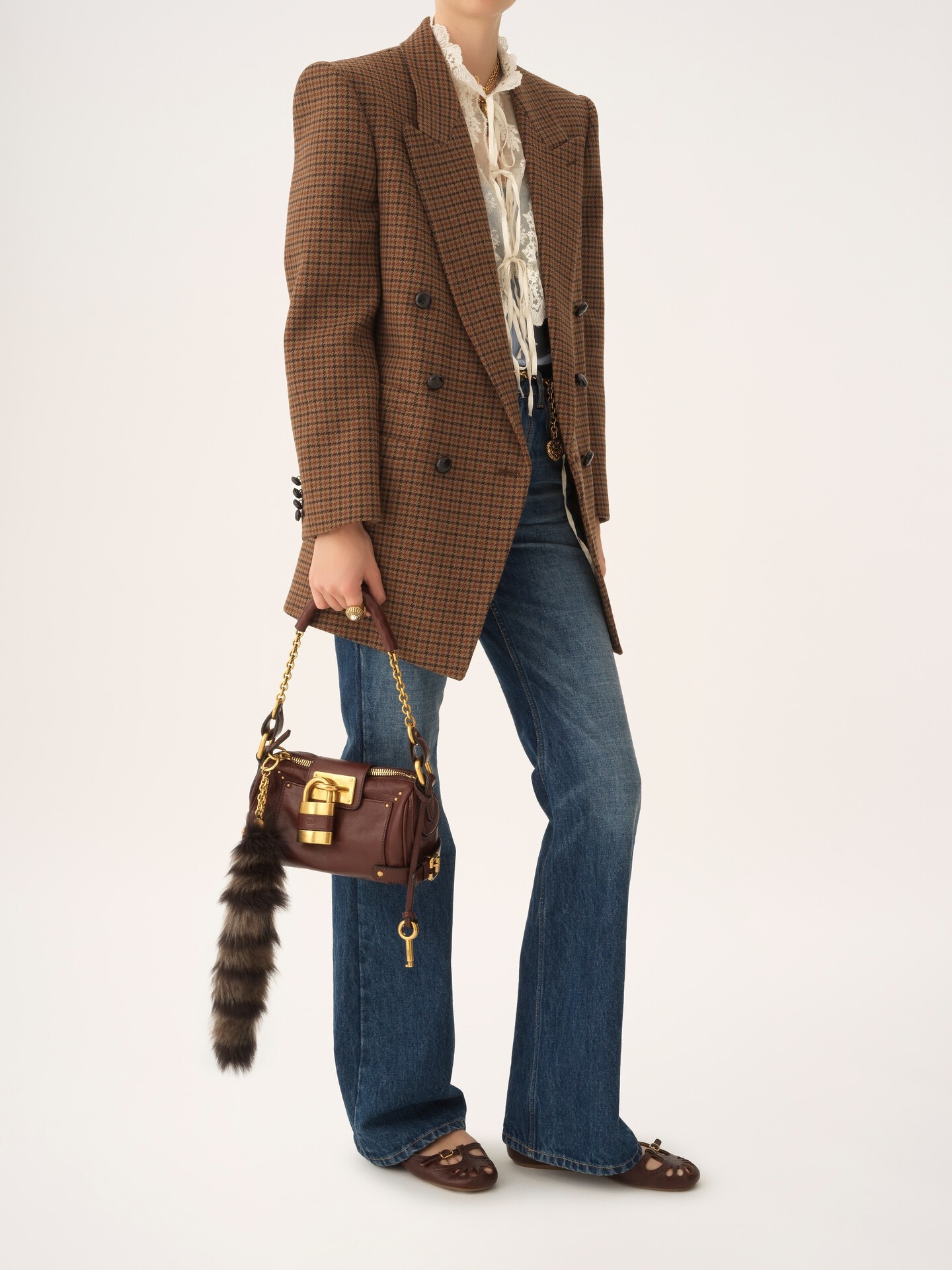 グレインレザー製Paddingtonスモールチェーンバッグ 茶色 - Chloé