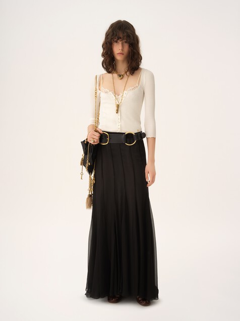 ジャージー製ロゴ入りタンクトップ 白 - Chloé