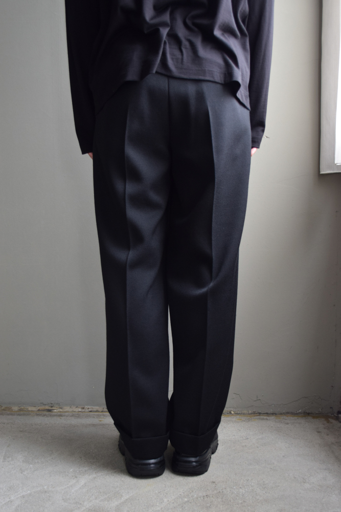 MARKAWARE (マーカウェア) Polwarth Tuxedo Cloth Double Pleated Wide