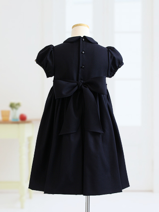 ラルフローレン 清楚で品のある紺色スモッキングドレス 110 / ブランド