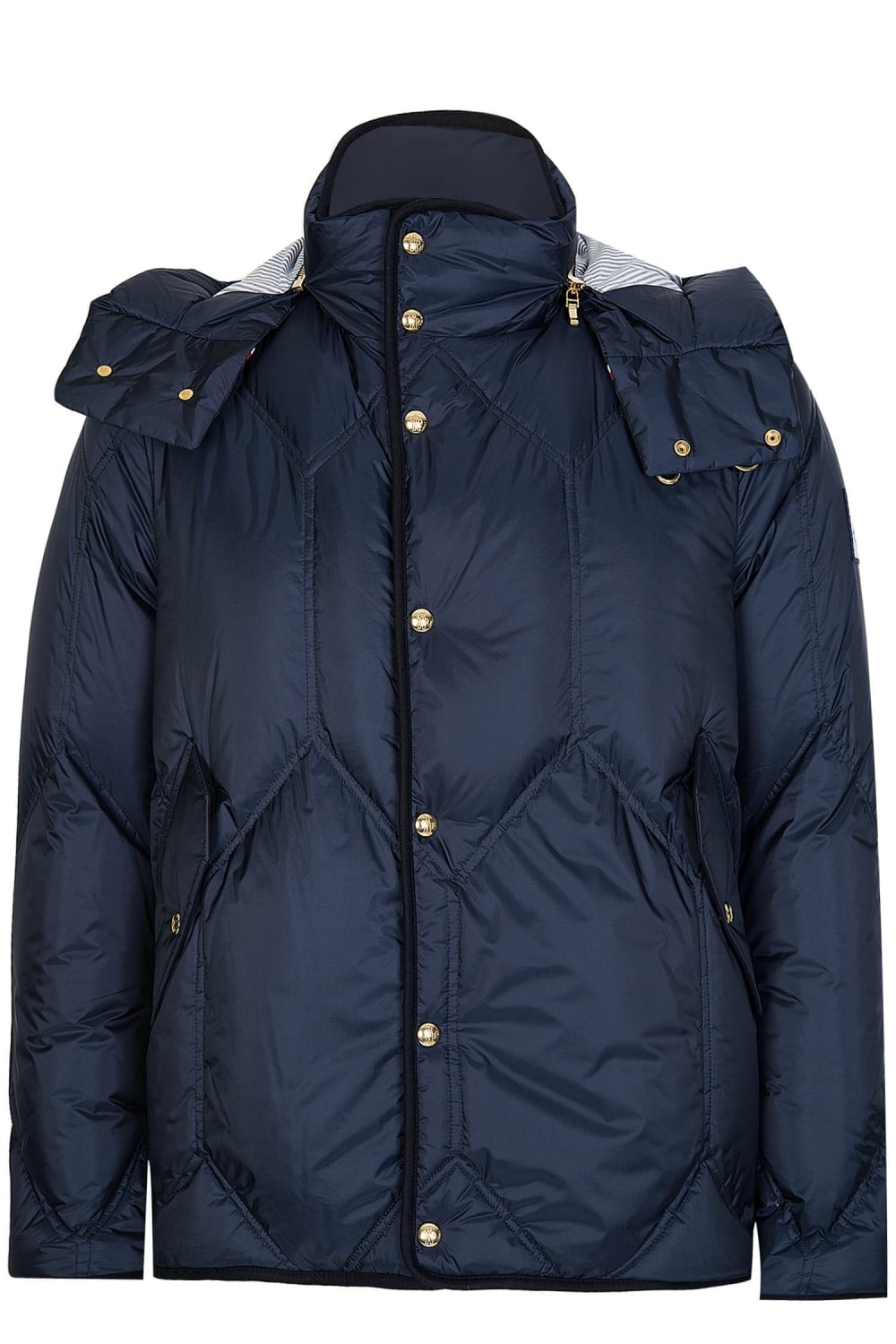 Moncler Gamme Bleu Nylon Chevron Jacket Navy