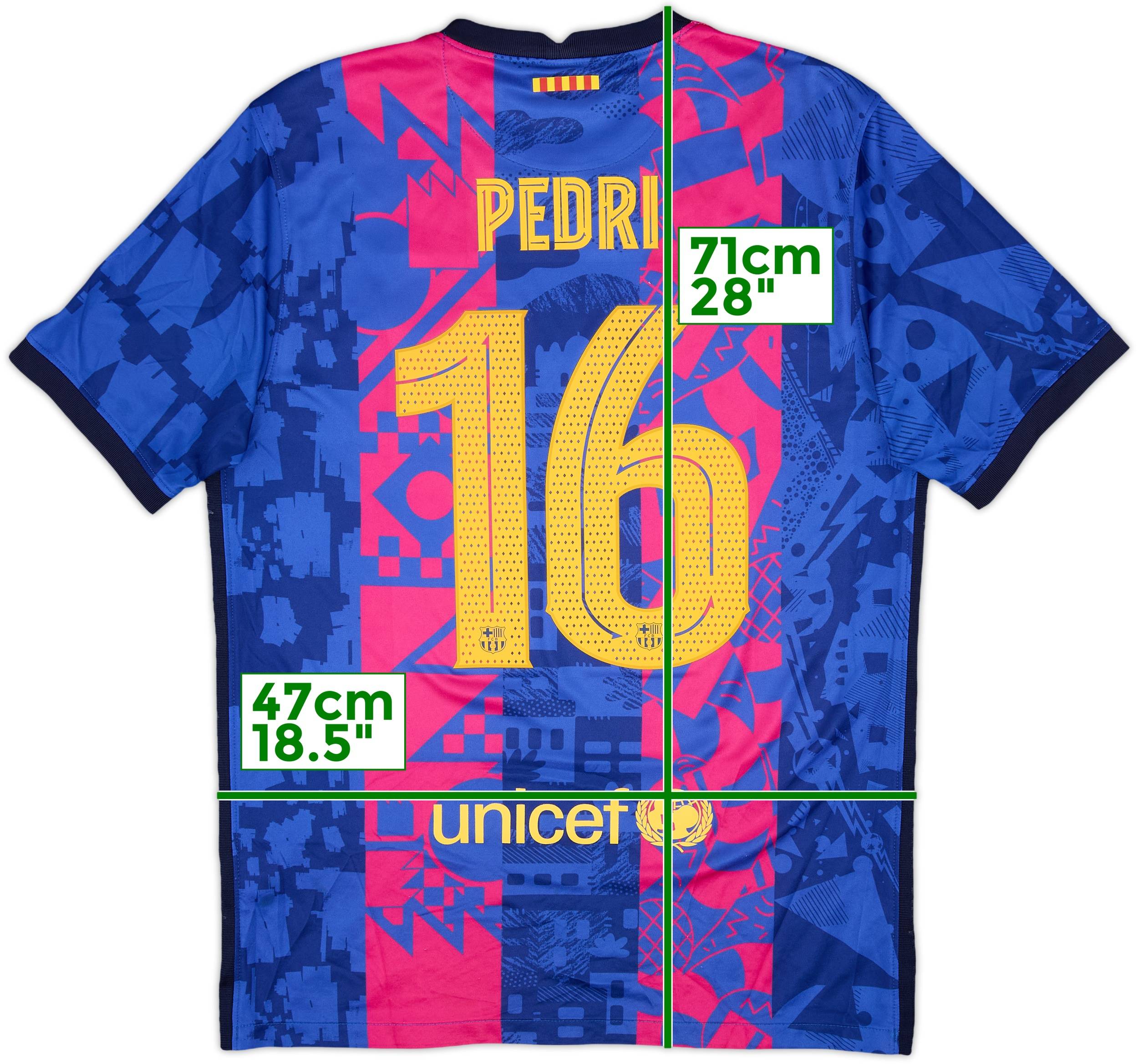 2021-22 Barcelona Third Shirt Pedri #16 - 8/10 - (M)