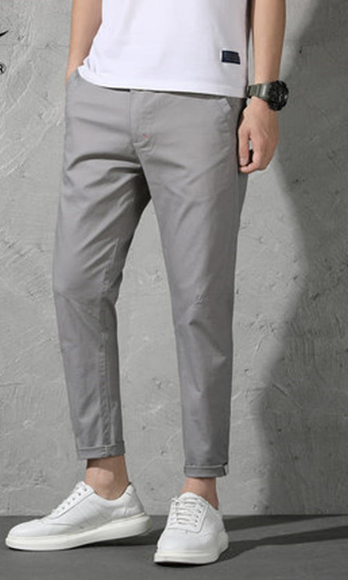 MEN'S Slim nine pants メンズ9分丈カジュアルコットンパンツ チノパン