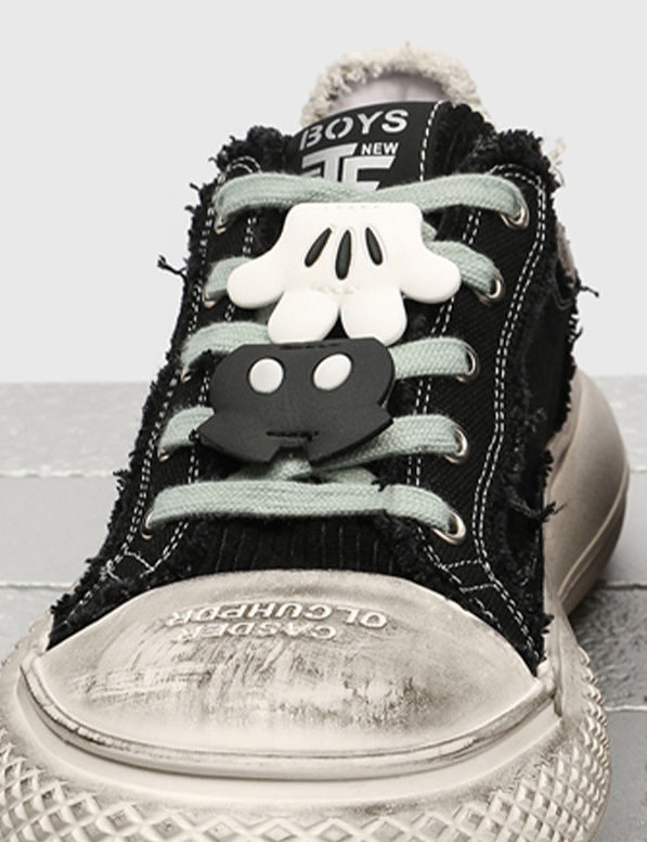 Men's Mickey Mouse Dark Old Dirty Sneakers Platform Versatile Big