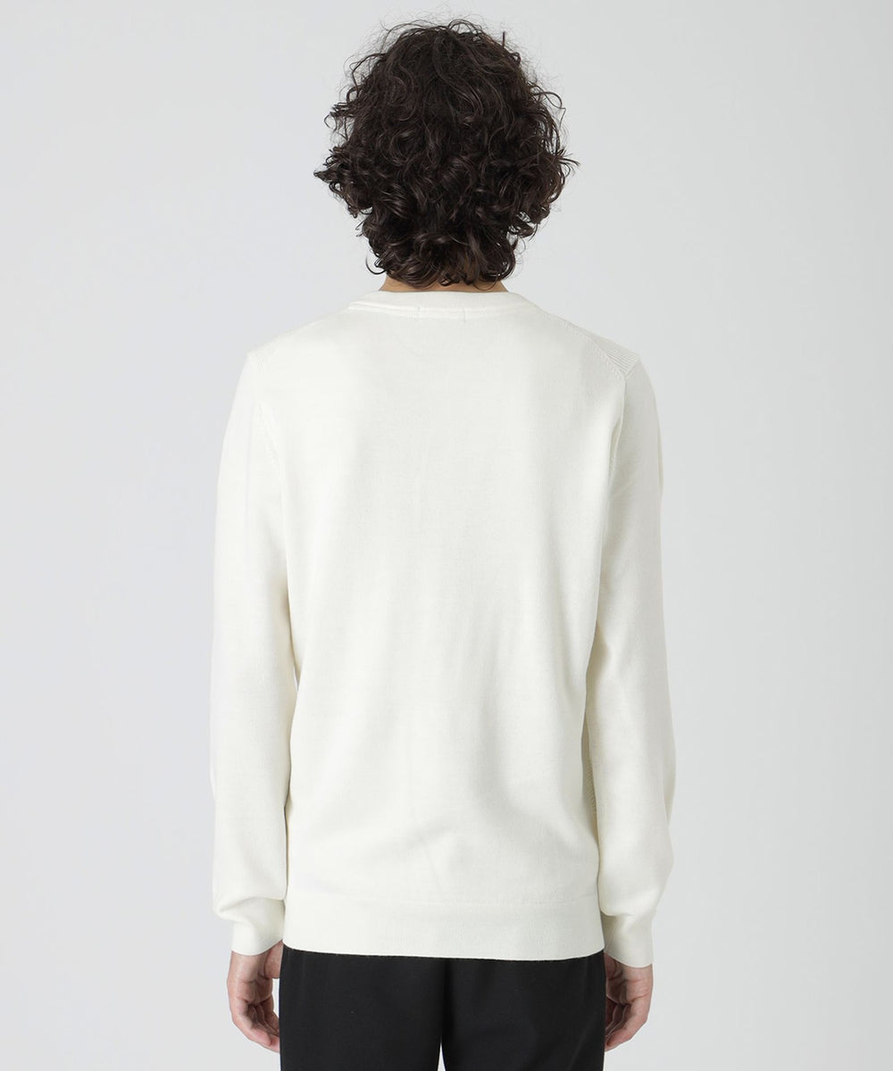 シャドーチェッククルーネックニット（ニットウェア）｜BLACK LABEL