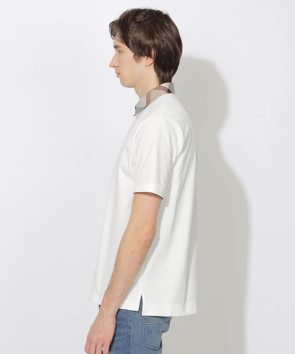 WEB・一部店舗限定】パーシャルチェックポロシャツ（WEB限定）｜BLACK