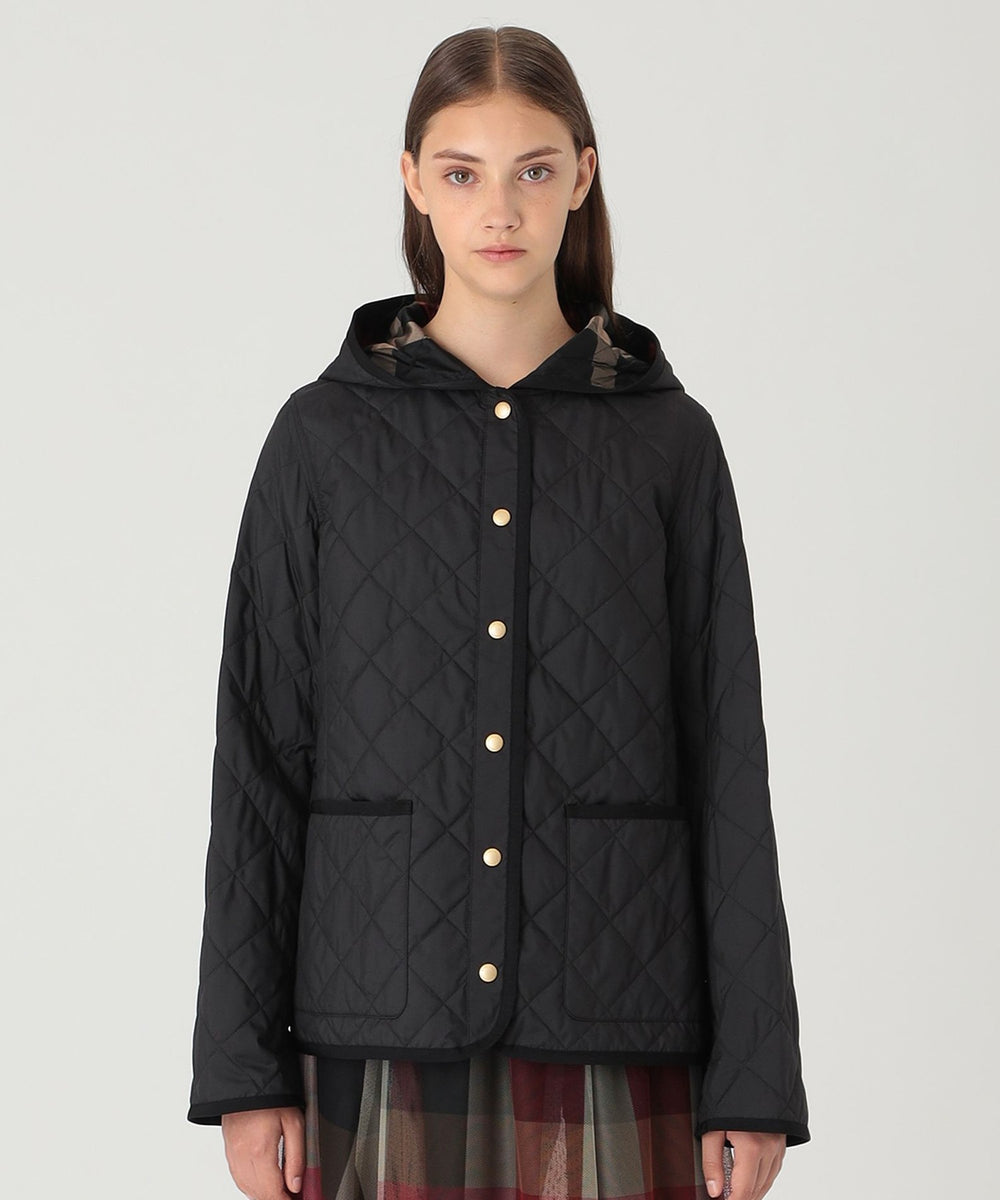 一部店舗限定】クレストブリッジチェックキルティングショートコート